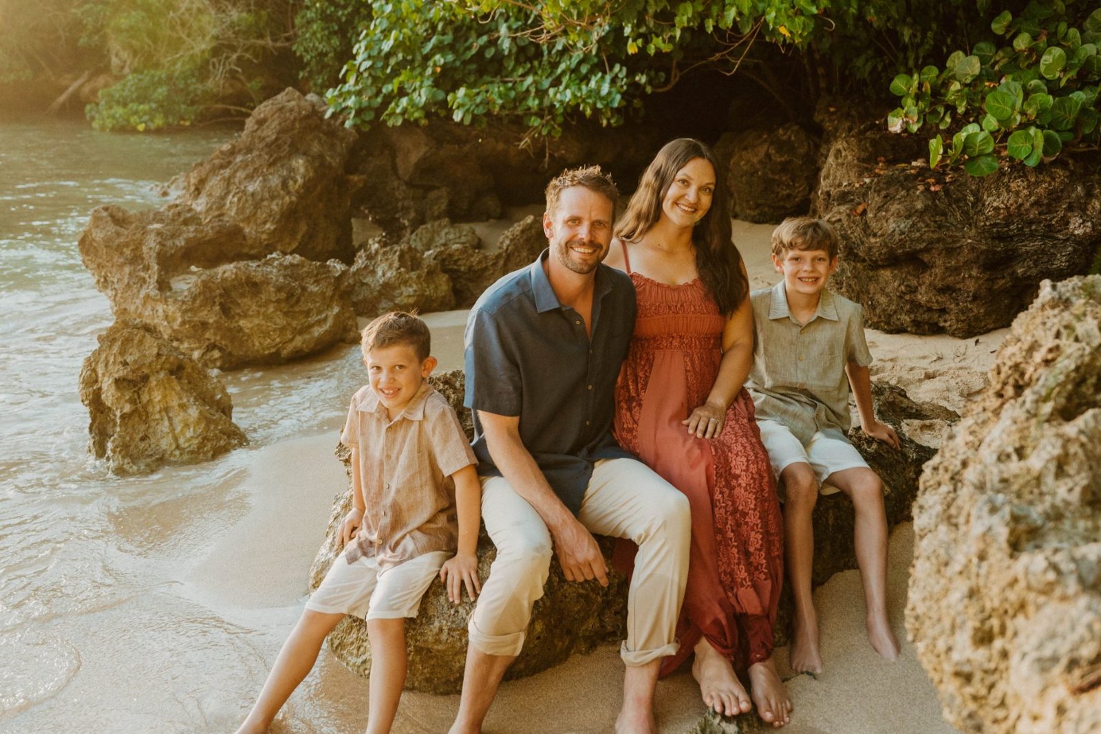 Max Cowan with his family